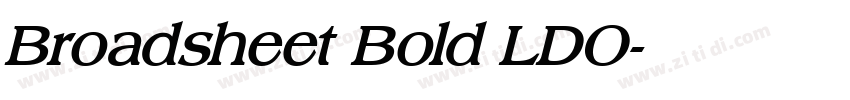 Broadsheet Bold LDO字体转换
